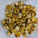 Premium Round Faceted Clip Stones in Gold Claw Setting (12mm)(20Pc) - Image 6