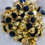 Premium Round Faceted Clip Stones in Gold Claw Setting (12mm)(20Pc) - Image 3