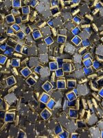 Square Kundan Stones in Gold-Finished Prong Settings (4x4)(50g) - Image 11