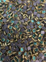 Square Kundan Stones in Gold-Finished Prong Settings (4x4)(50g) - Image 15