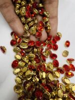 Premium Clip Stones | Gold-Plated Oval Stone Settings (10x12)(20Pc) - Image 21