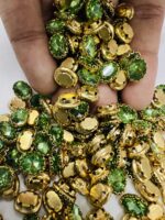 Premium Clip Stones | Gold-Plated Oval Stone Settings (10x12)(20Pc) - Image 16