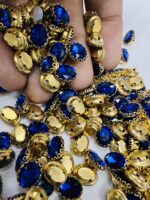 Premium Clip Stones | Gold-Plated Oval Stone Settings (10x12)(20Pc) - Image 14