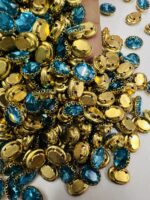 Premium Clip Stones | Gold-Plated Oval Stone Settings (10x12)(20Pc) - Image 12