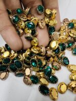 Premium Clip Stones | Gold-Plated Oval Stone Settings (10x12)(20Pc) - Image 10