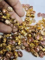 Premium Clip Stones | Gold-Plated Oval Stone Settings (10x12)(20Pc) - Image 8