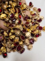 Premium Clip Stones | Gold-Plated Oval Stone Settings (10x12)(20Pc) - Image 7