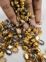 Premium Clip Stones | Gold-Plated Oval Stone Settings (10x12)(20Pc) - Image 5