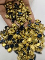 Premium Clip Stones | Gold-Plated Oval Stone Settings (10x12)(20Pc) - Image 4