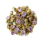 Premium Round Faceted Clip Stones in Gold Claw Setting (28SS)(20Pc) - Image 5