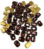 Rectangle Emerald-Cut Clip Stones | Gold Frame Aari & Jewelry Embellishments(10x14)(20Pc) - Image 5