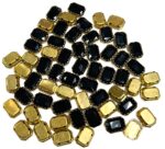 Rectangle Emerald-Cut Clip Stones | Gold Frame Aari & Jewelry Embellishments(10x14)(20Pc) - Image 2