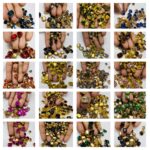 Rectangle Emerald-Cut Clip Stones | Gold Frame Aari & Jewelry Embellishments(8x10)(20Pc)