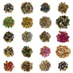 Premium Round Faceted Clip Stones in Gold Claw Setting (28SS)(20Pc)