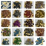 Rectangle Emerald-Cut Clip Stones | Gold Frame Aari & Jewelry Embellishments(10x14)(20Pc)