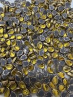 Teardrop Kundan Stones in Gold-Finished Settings (6x8)(50g) - Image 3