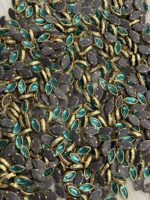 Marquise (Eye/Leaf) Shaped Kundan Stones in Gold Settings (3x6)(50g) - Image 5