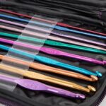 Cutebox 22pcs Mixed Aluminum Handle Crochet Hooks, Ergonomic Knitting Knit Needles, Weave Yarn Set, 0.6~6.5mm - Image 3